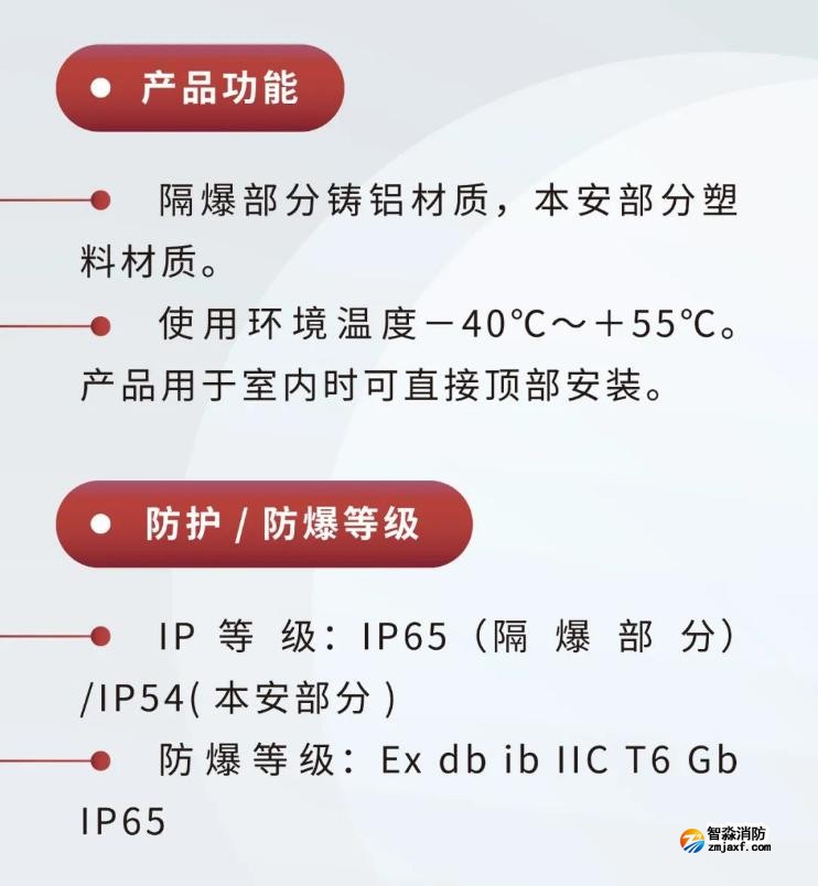 JTY-GM-GSTN9811(Ex)/WIS、GSTN9812(Ex)/WIS海灣隔爆煙感溫感產(chǎn)品功能