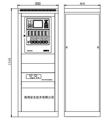 海灣JB-QB-GST200火災(zāi)報(bào)警控制器尺寸大小示意圖