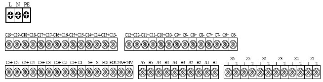 控制器外接線端子示意圖