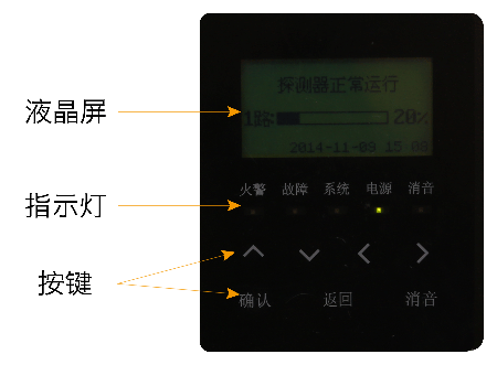 JTY-GXF-GST1D吸氣式感煙火災(zāi)探測(cè)器面板說(shuō)明