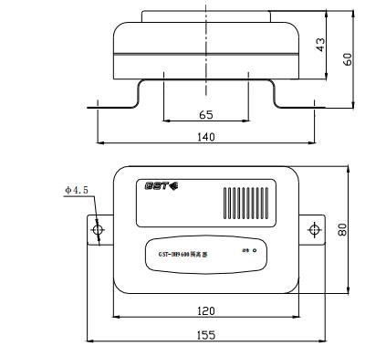 GST-DH9600總線(xiàn)隔離器結(jié)構(gòu)與安裝